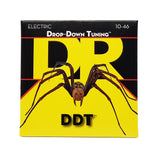 DR Strings DDT-10 Drop-Down Tuning Nickel Plated Steel Electric Guitar Strings, Medium, 10-46