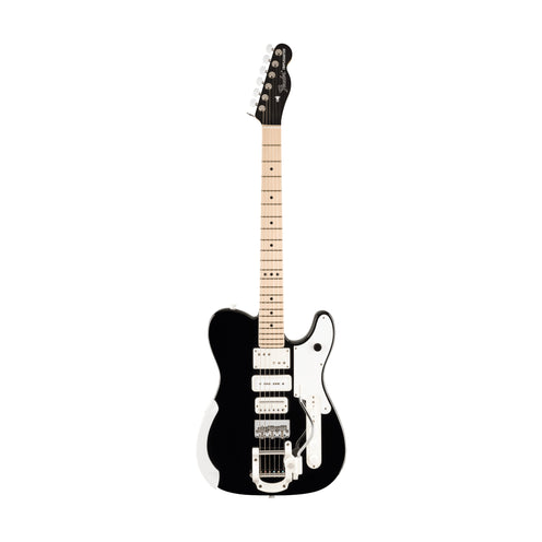 Fender Jack White Triplecaster Electric Guitar, Maple FB, Black