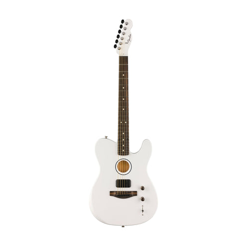 Fender Limited Edition FINNEAS American Acoustasonic Telecaster w/Case, Ebony FB, Satin Arctic White