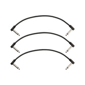 Fender Blockchain 8inch Patch Cable Kit, Right Angle to Right Angle, 3-Pack