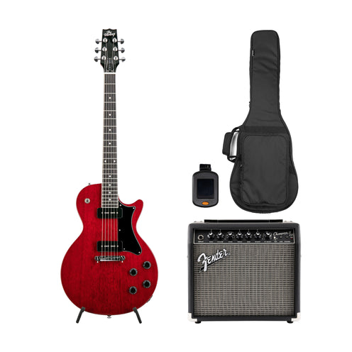 Heritage Ascent+ Collection H-137 Electric Guitar Bundle, Cherry (SG)