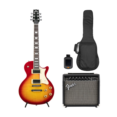 Heritage Ascent+ Collection H-150 Electric Guitar Bundle, Cherry Sunburst (SG)
