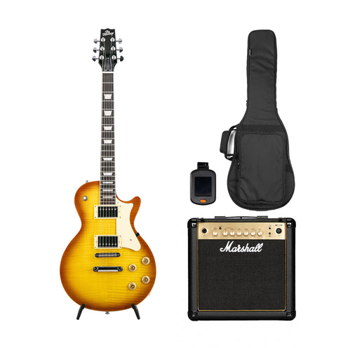 Heritage Ascent+ Collection H-150 Electric Guitar w/ Marshall MG15GR Bundle, Dirty Lemon Burst