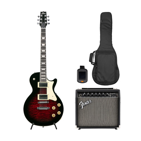 Heritage Ascent+ Collection H-150 Electric Guitar Bundle, Rose Burst (SG)