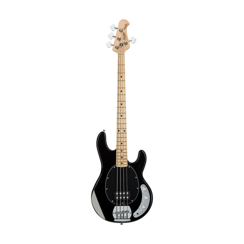 Sterling S.U.B Series RAY4 4-String Electric Bass Guitar, Maple FB, Black (RAY4-BK-M1)
