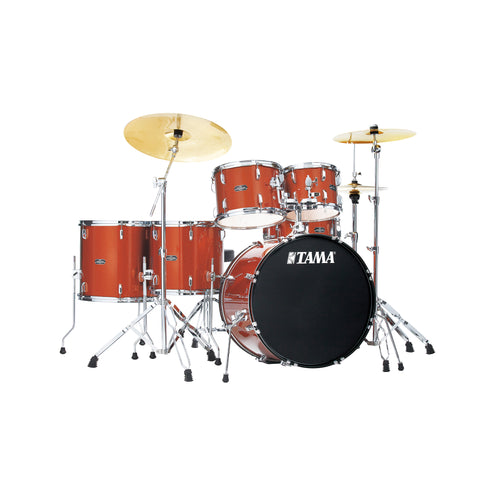 TAMA ST62H6C-SCP Stagestar 6-Piece Drum Kit w/ Hardware+Throne+Cymbals, Scorched Copper Sparkle