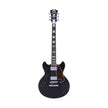 D'Angelico Premier Mini DC Semi-Hollow Electric Guitar, Black Flake