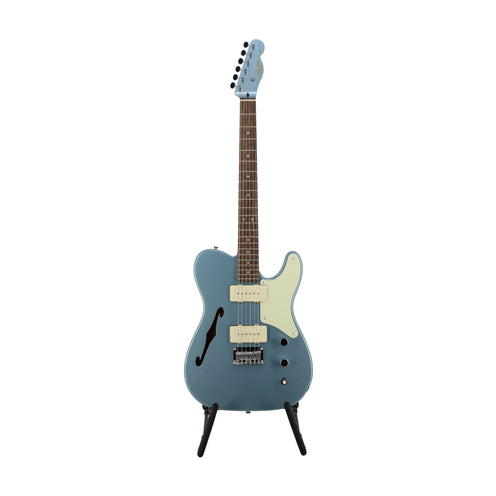 Squier FSR Cabronita Thinline Telecaster Electric Guitar, Laurel FB, Ice Blue Metallic