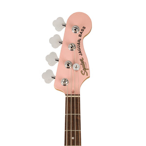 Squier FSR Affinity Series Jag Bass H Guitar, Laurel FB, Shell Pink