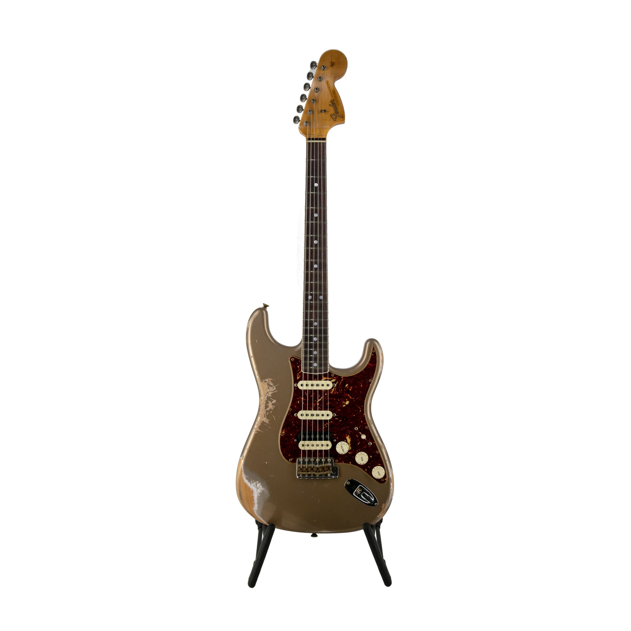 Fender Custom Shop Limited Edition 1967 HSS Heavy Relic Stratocaster Guitar, Aged Shoreline Gold