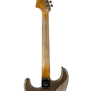 Fender Custom Shop Limited Edition 1967 HSS Heavy Relic Stratocaster Guitar, Aged Shoreline Gold