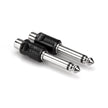 Hosa GPR-101 Adaptors, RCA to 1/4 in TS, 2 pc