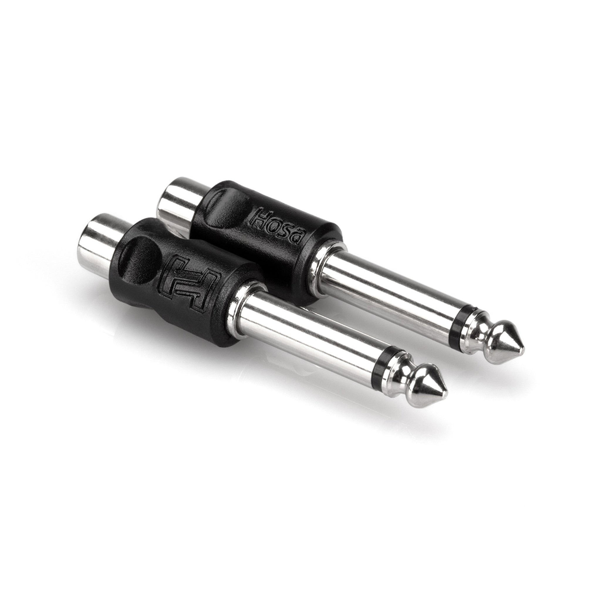 Hosa GPR-101 Adaptors, RCA to 1/4 in TS, 2 pc