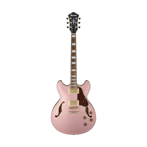 Ibanez Artcore AS73G-RGF Semi-Hollow Electric Guitar, Rose Gold Metallic Flat