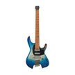 Ibanez QX54QM-BSM Headless Electric Guitar w/Bag, Blue Sphere Burst Matte