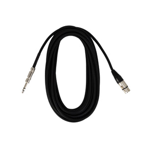 koda essential XLR (Female) to 1/4inch Microphone Cable, 20ft, Black