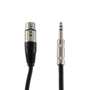koda essential XLR (Female) to 1/4inch Microphone Cable, 20ft, Black