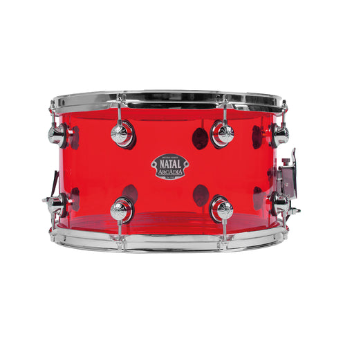 Natal Drums S-AC-T17-RD1 10x7inch Arcadia Acrylic Tom, Transparent Red