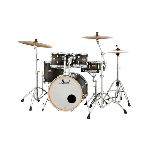 Pearl DMP905PC-262 Decade Maple 5-Piece Shell Pack (2016B/1007T/1208T/1414F/1455S), Satin Black Burst