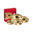 Sabian 2500572B AA Raw Bell Cymbal Set w/14in Hats, 16in Crash, 21in Ride, Free 18in Crash