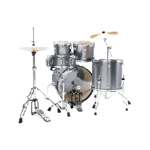 TAMA ST50H6C-CSS Stagestar 5-Piece Drum Kit w/ Hardware+Throne+Cymbals, Cosmic Silver Sparkle