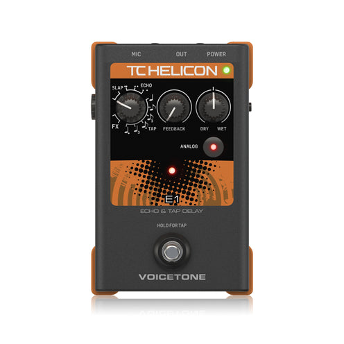 TC-Helicon VoiceTone E1 Echo and Tap Delay Vocal Effects Pedal