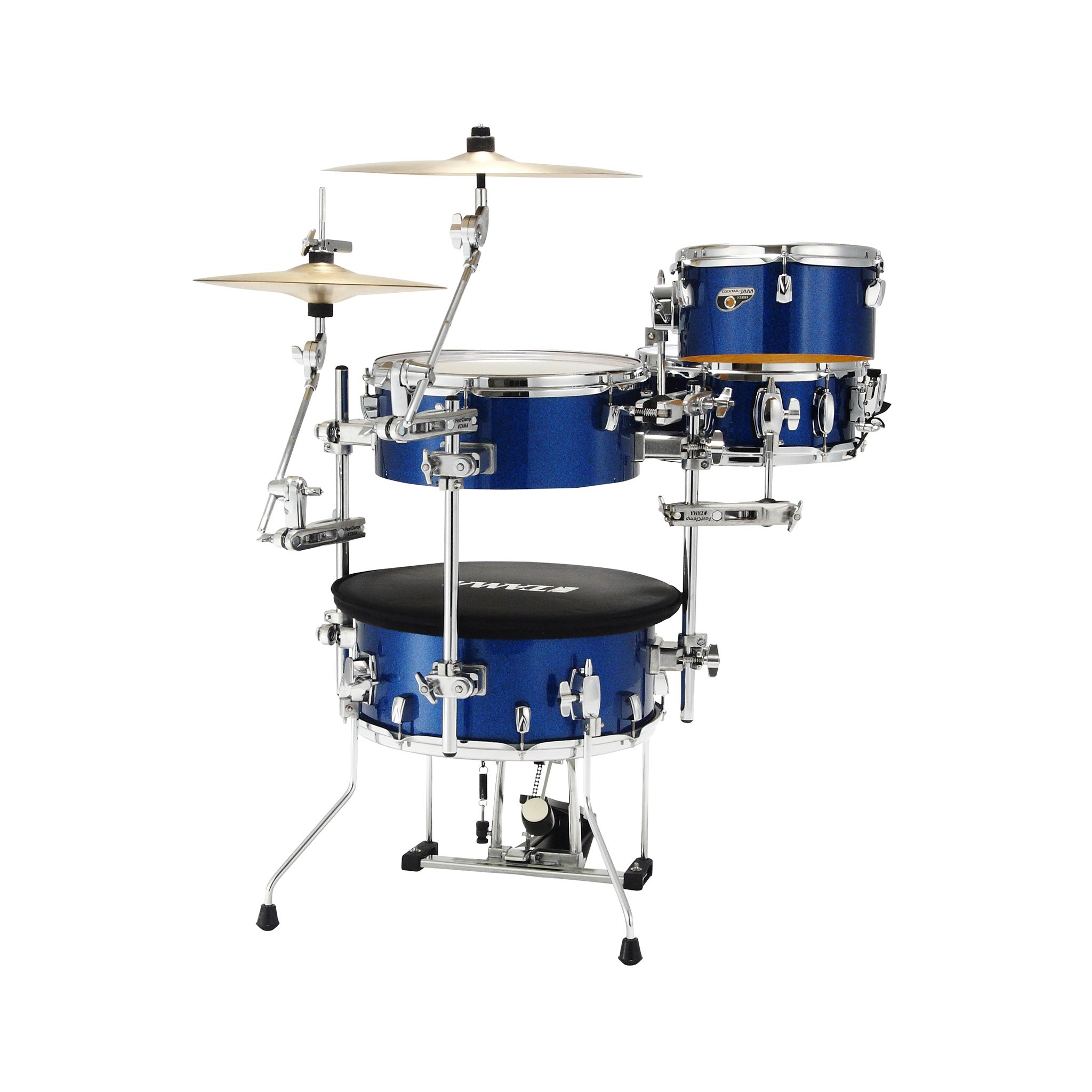 TAMA CJB46C-ISP Cocktail-JAM 4-Piece Drum Kit, Indigo Sparkle