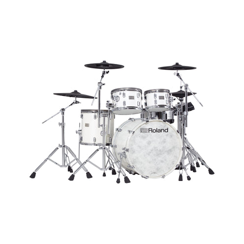 Roland V-Drums Acoustic Design VAD706 Electronic Drum Kit, Pearl White (Hardware Not Included)