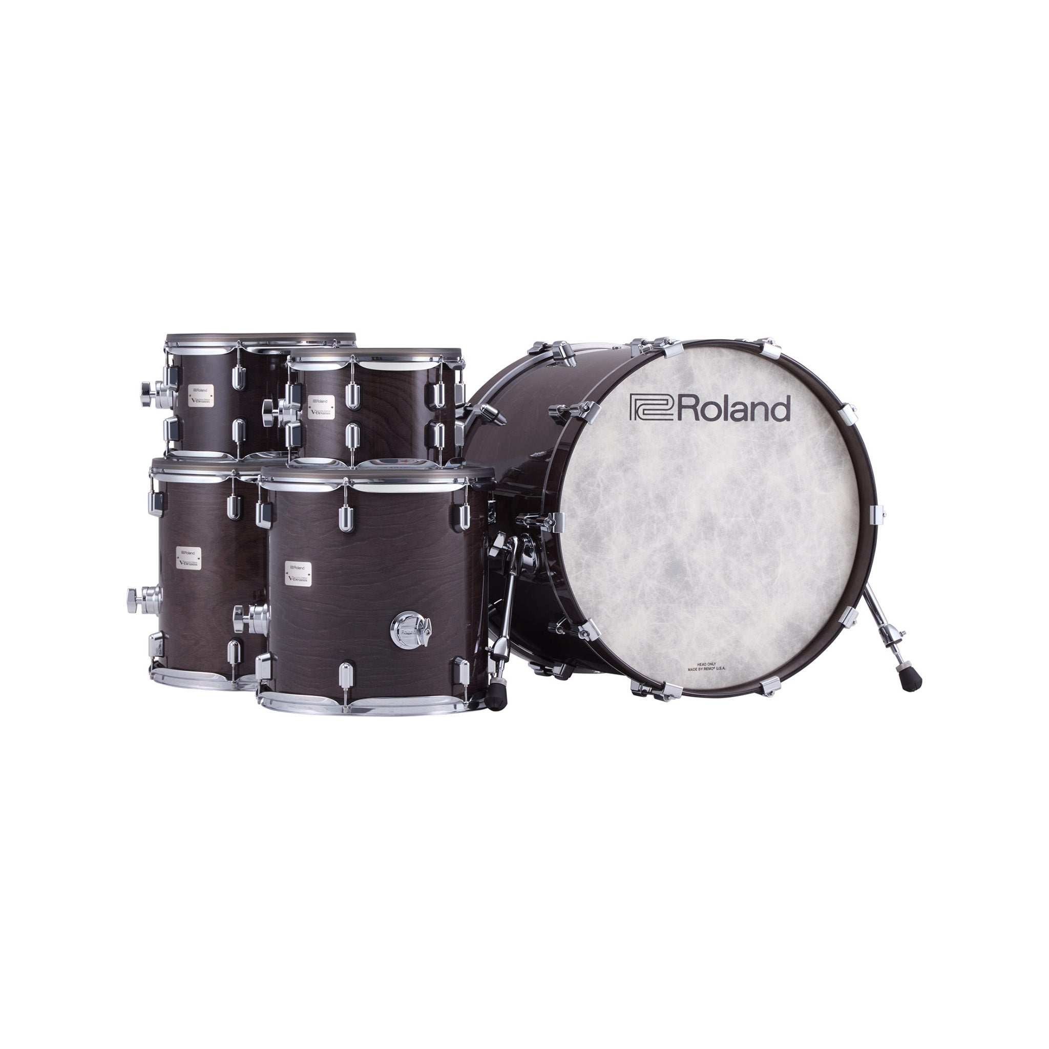 Roland VAD716 V-Drums Electronic Drum Set, Gloss Ebony – Swee Lee