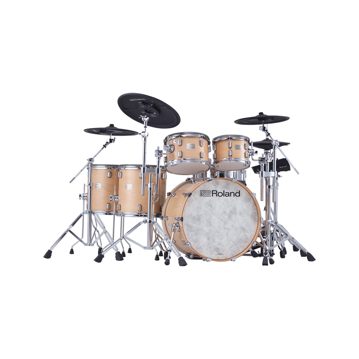 Roland VAD716 V-Drums Electronic Drum Set, Gloss Natural – Swee