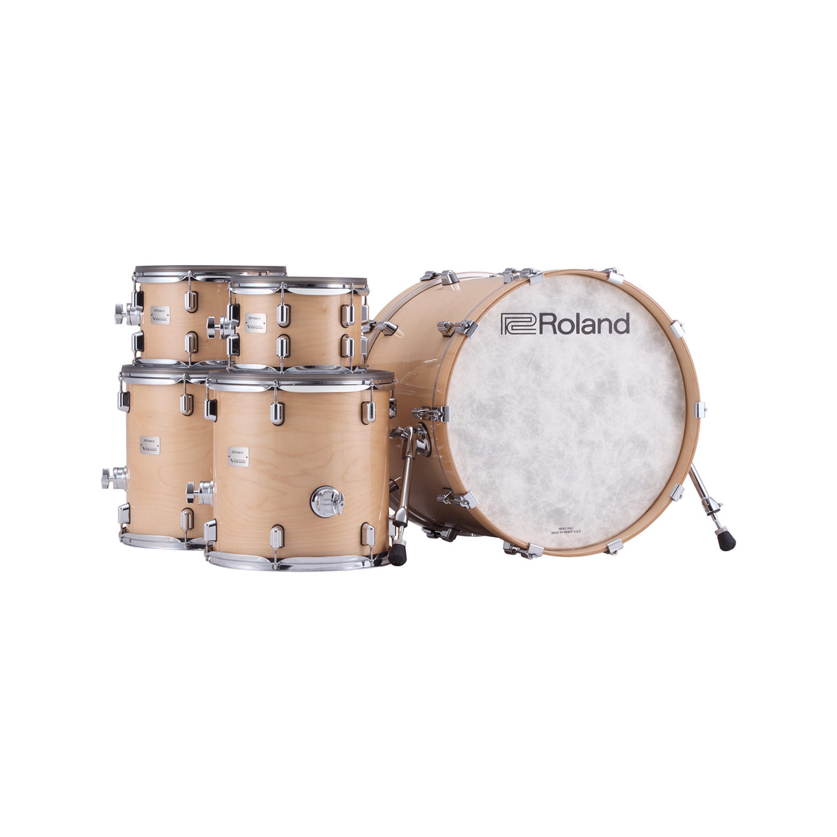 Roland VAD716 V-Drums Electronic Drum Set, Gloss Natural – Swee