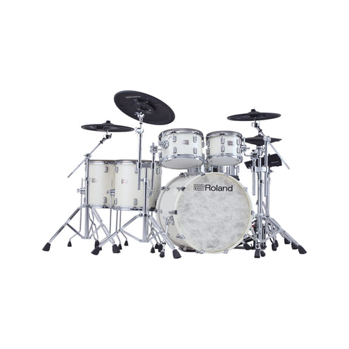 Roland VAD716 V-Drums Electronic Drum Set, Pearl White