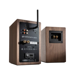 Audioengine HD4 Wireless Powered Speakers, Walnut (Pair)