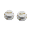 Allparts PK-0154 Plastic Volume Knobs for Stratocaster, White, Set of 2