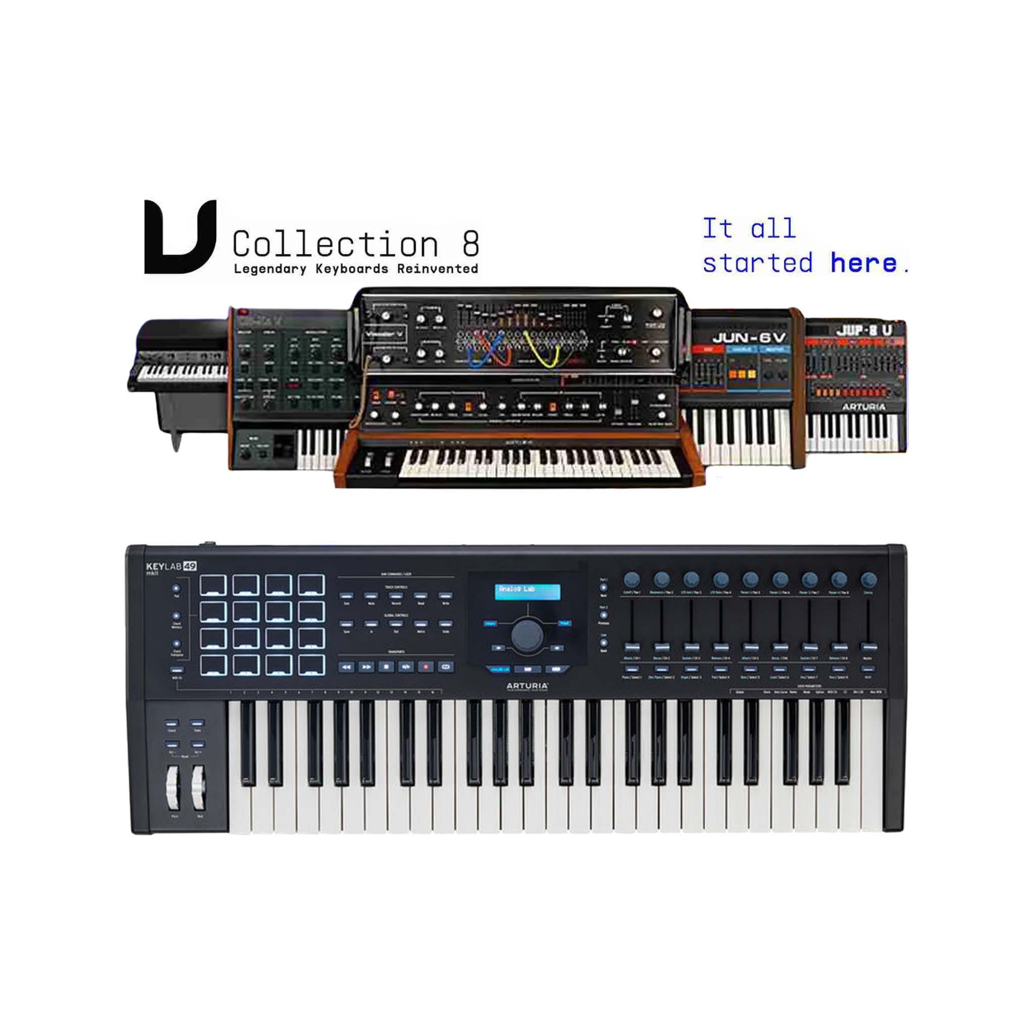 Arturia KeyLab 49 MkII Keyboard Controller, White – Swee Lee Singapore