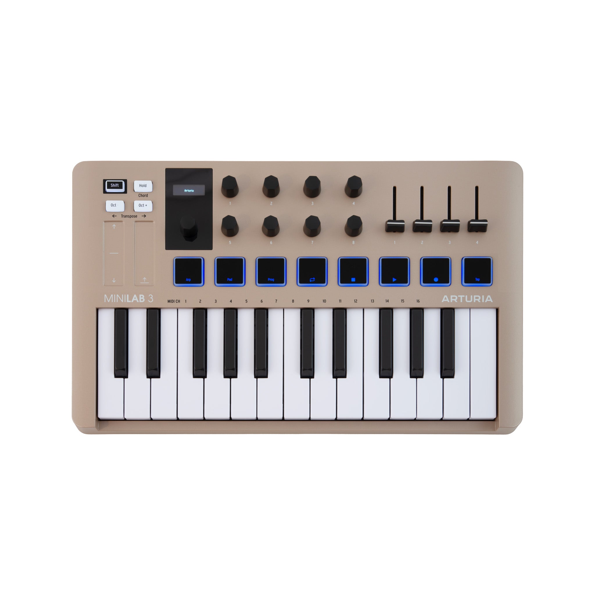 Arturia Minilab Mk3 25 Slim-Key Controller, Champagne – Swee Lee