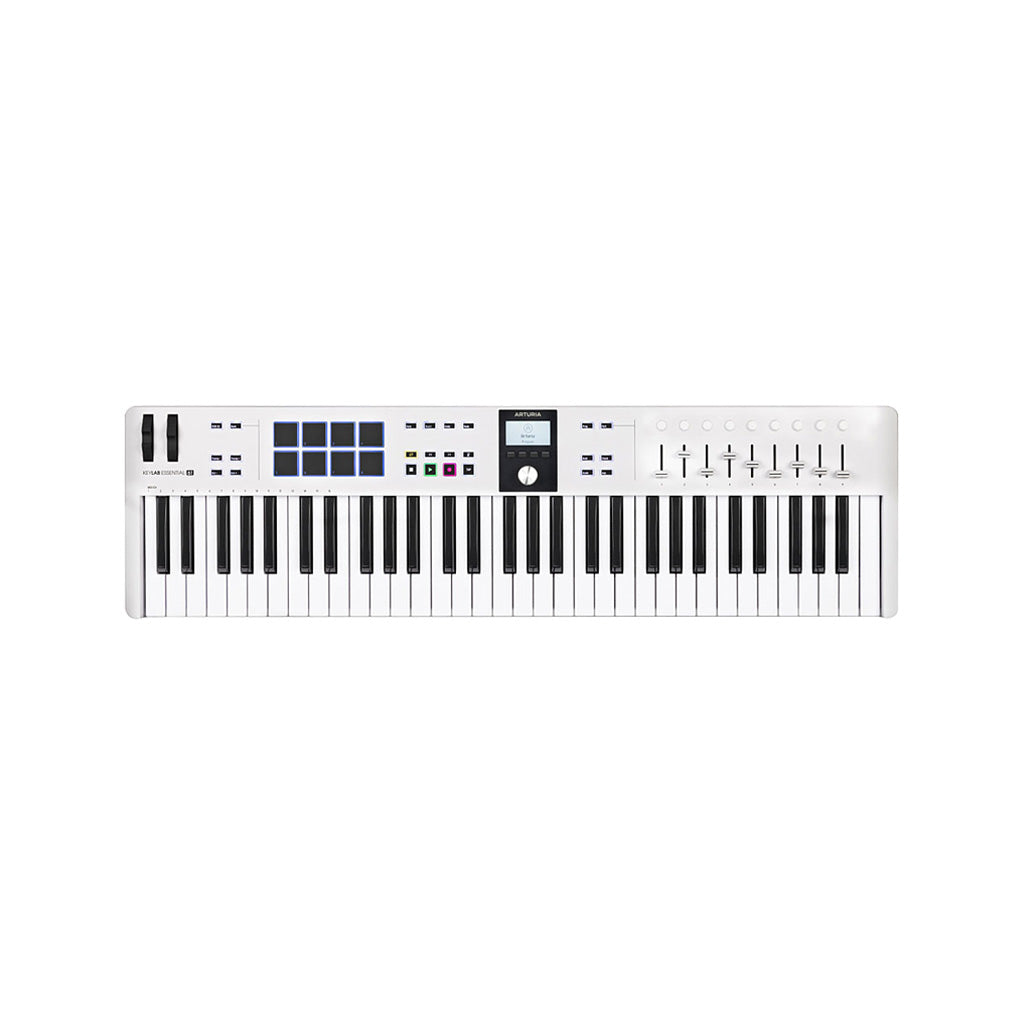 Arturia KeyLab Essential 61 Mk3 Keyboard Controller, White – Swee