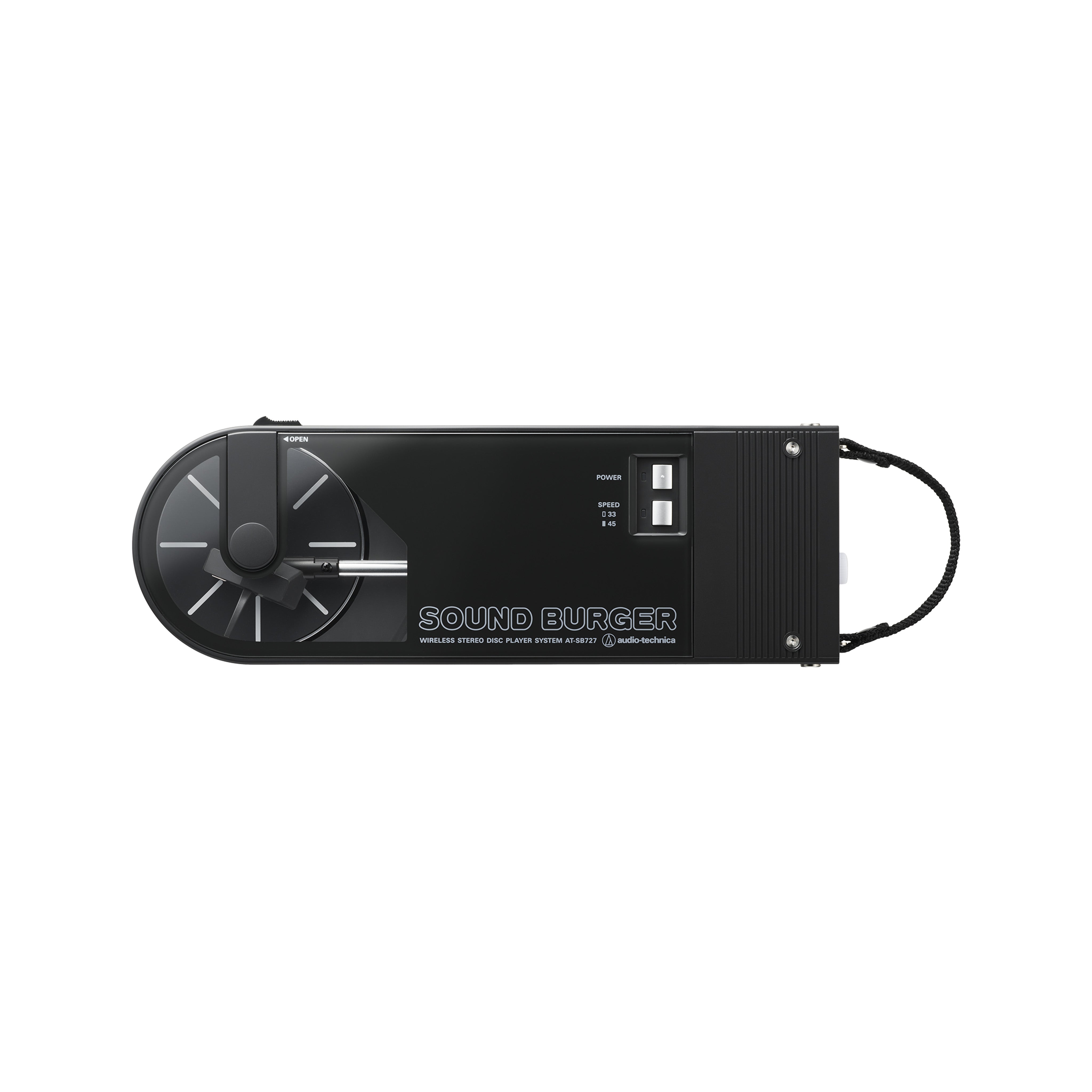 Audio-Technica SOUND BURGER AT-SB727ブラック Audio-Technica AT-SB727 Sound Burger Portable Turntable, Black