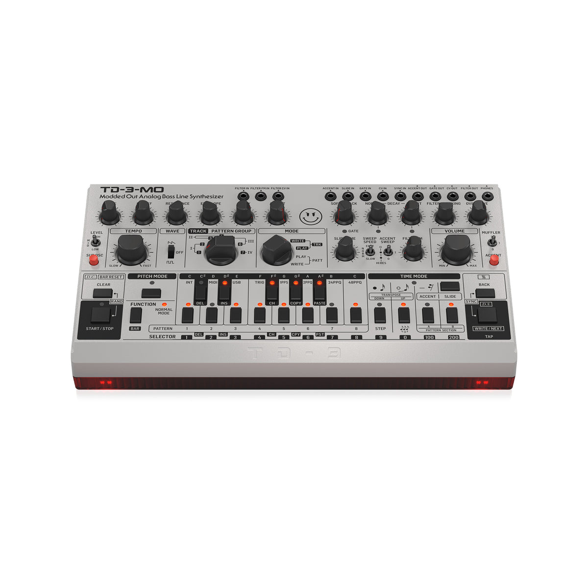 Behringer TD-3-MO-SR Analog Bass Line Synthesizer - Silver