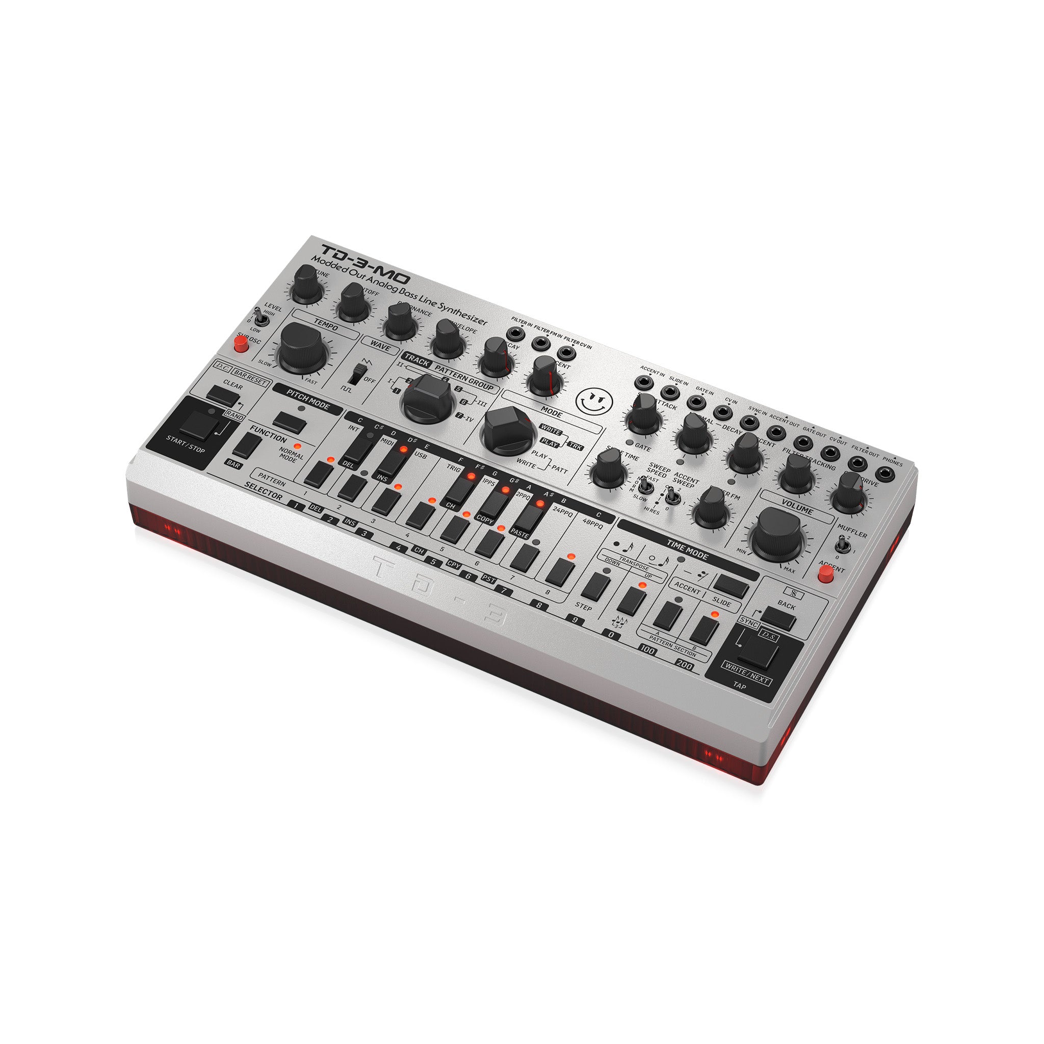 Behringer TD-3-MO-SR Analog Bass Line Synthesizer - Silver, EU