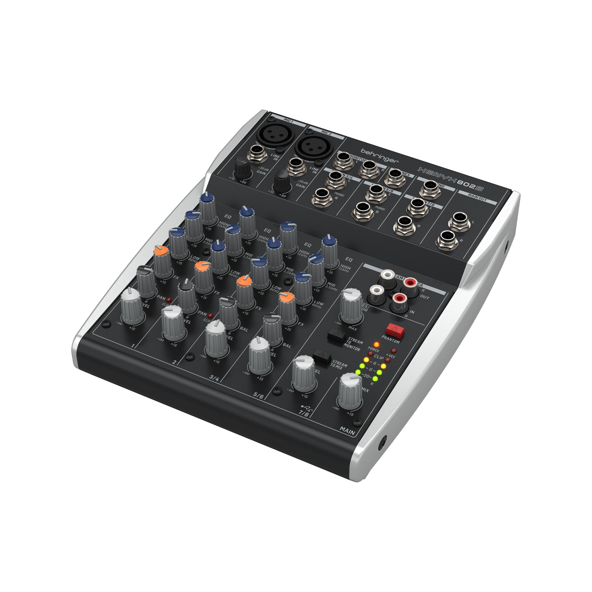 Behringer XENYX 802S Premium Analog 8-Input Mixer with USB