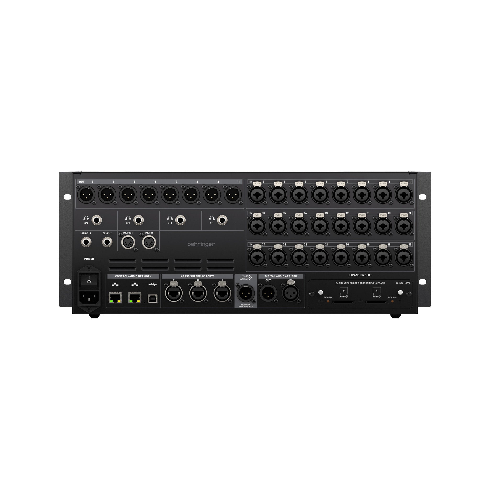 Behringer WING RACK Rackmount 48-Channel, 28 Bus Full Stereo