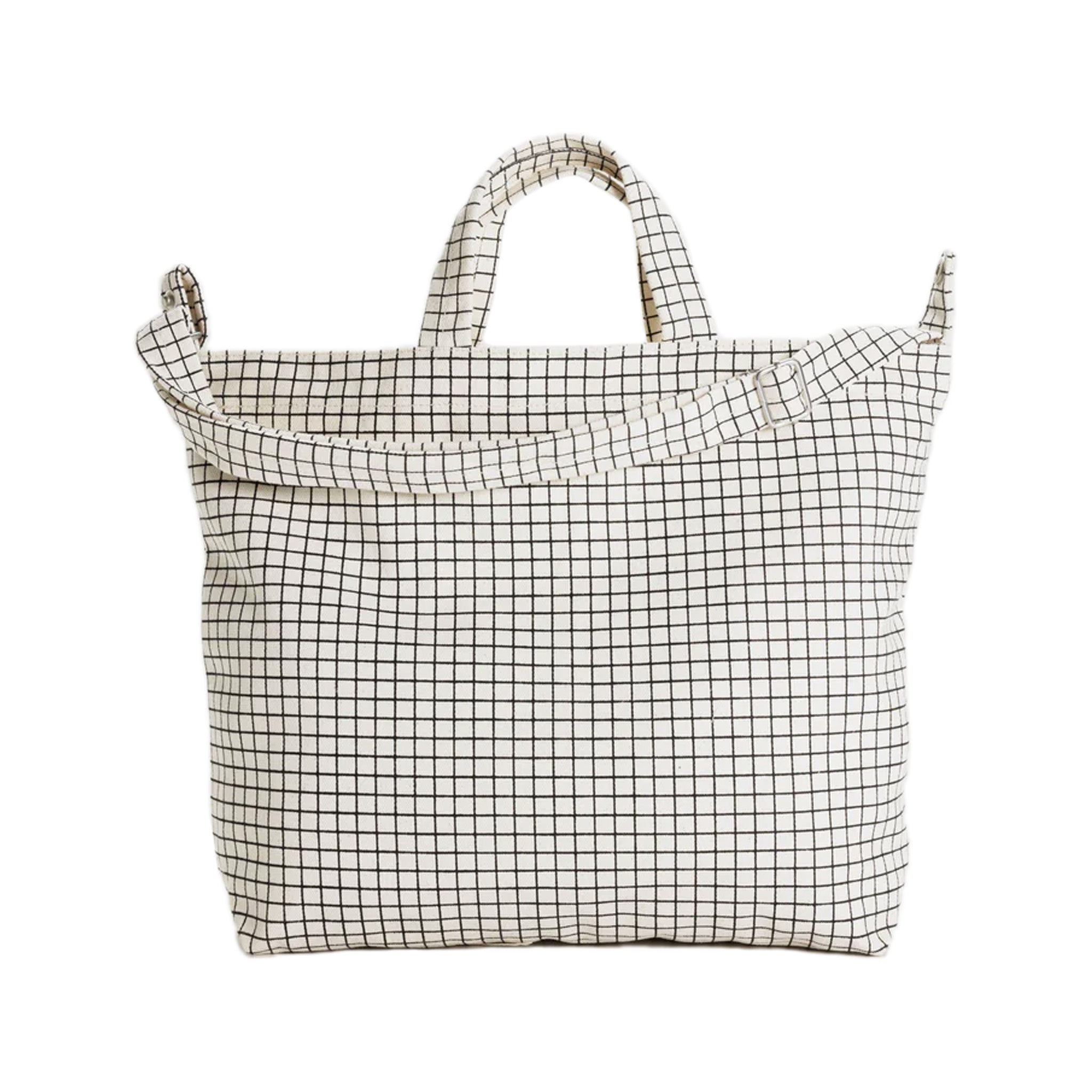 Baggu Horizontal Zip Duck Bag, Natural Grid