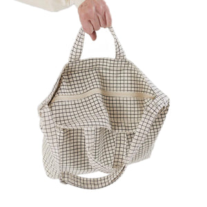 Baggu Horizontal Zip Duck Bag, Natural Grid