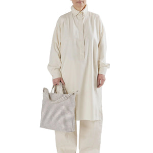 Baggu Horizontal Zip Duck Bag, Natural Grid