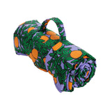 Baggu Puffy Picnic Blanket, Orange Tree Periwinkle
