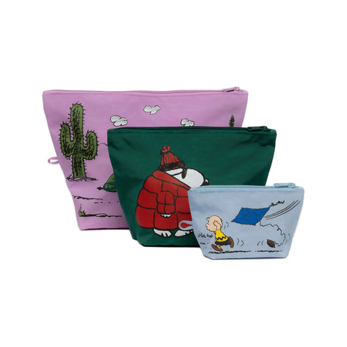 Baggu Go Pouch Set, Peanuts
