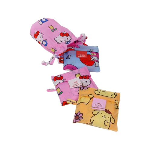 Baggu Standard Shopper Bag, Hello Kitty and Friends Florals, Set of 3
