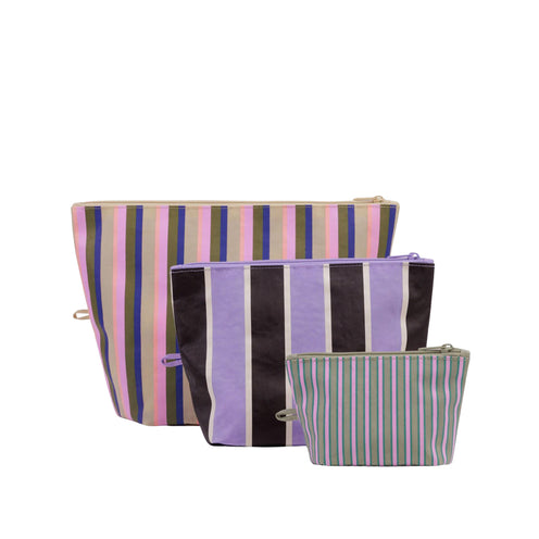 Baggu Go Pouch Set, Candy Shop Stripes