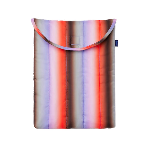 Baggu Puffy 13/14 inch Laptop Sleeve, Gradient Stripe Poppy & Lilac